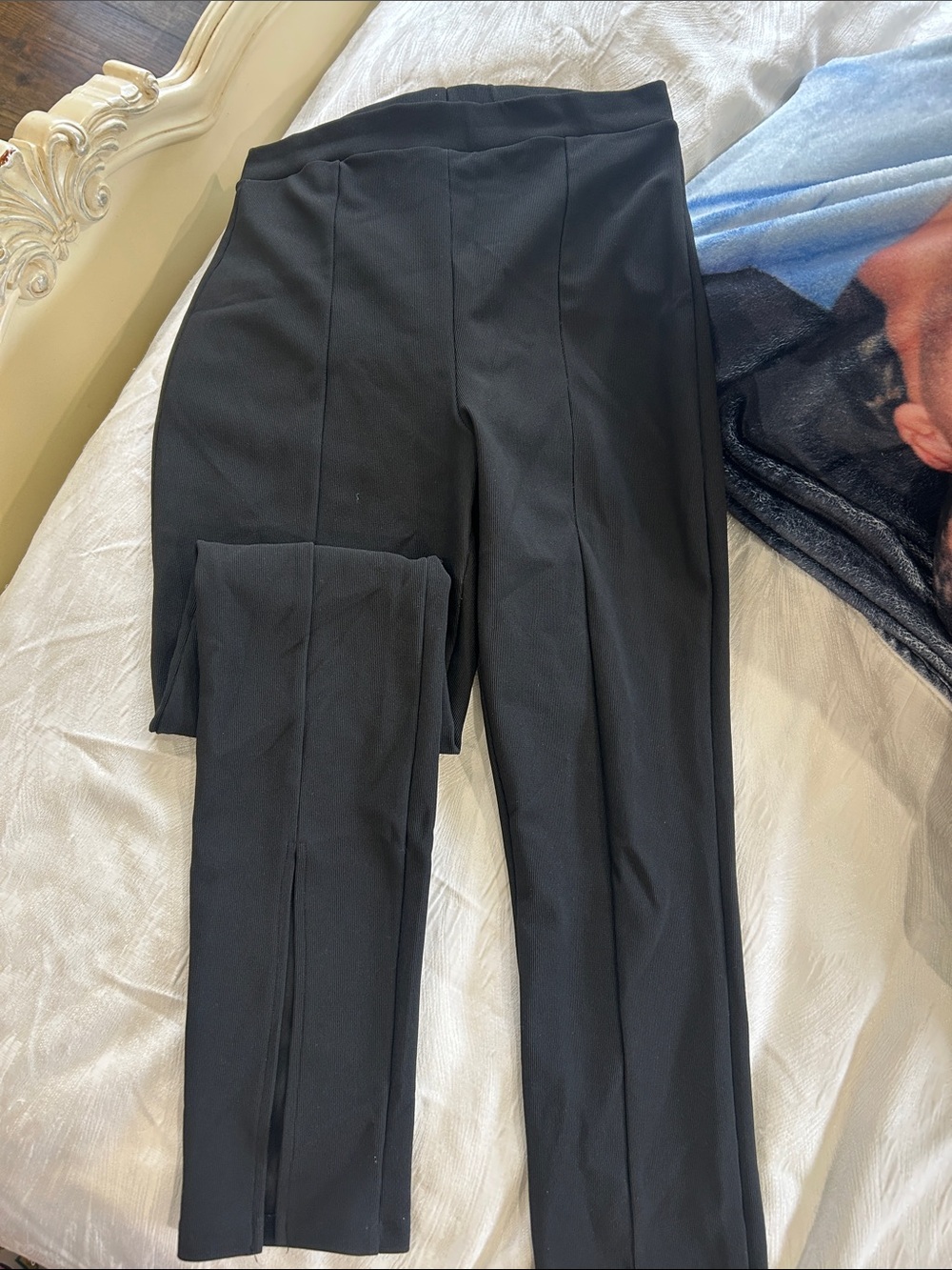 Zara Black High-Rise Straight Leg Pants